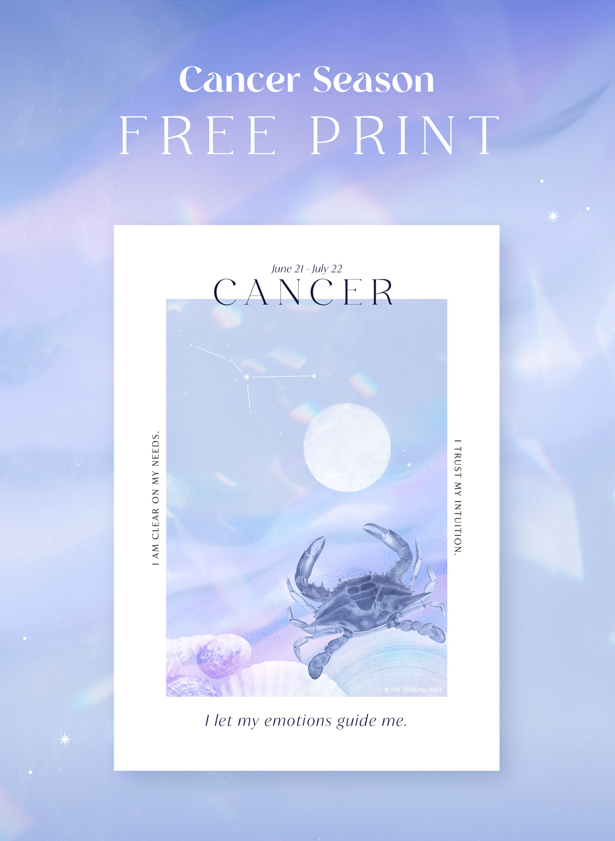 Cancer Season - Free Art Print